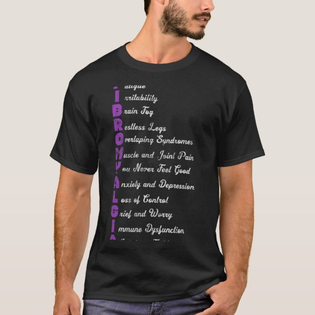 Meaning Chronic Pain Fibro Fibromyositis Grunge  T-Shirt (Front)