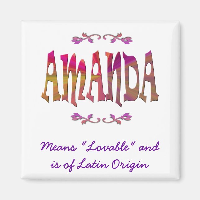 Meaning of Amanda Magnet (Front)