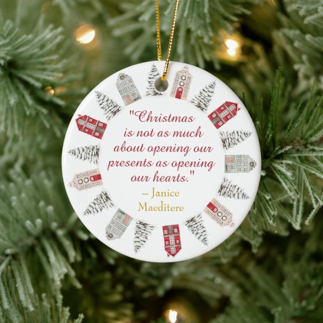 Meaning of Christmas Quote Bauble Tree Decoration (Tree)