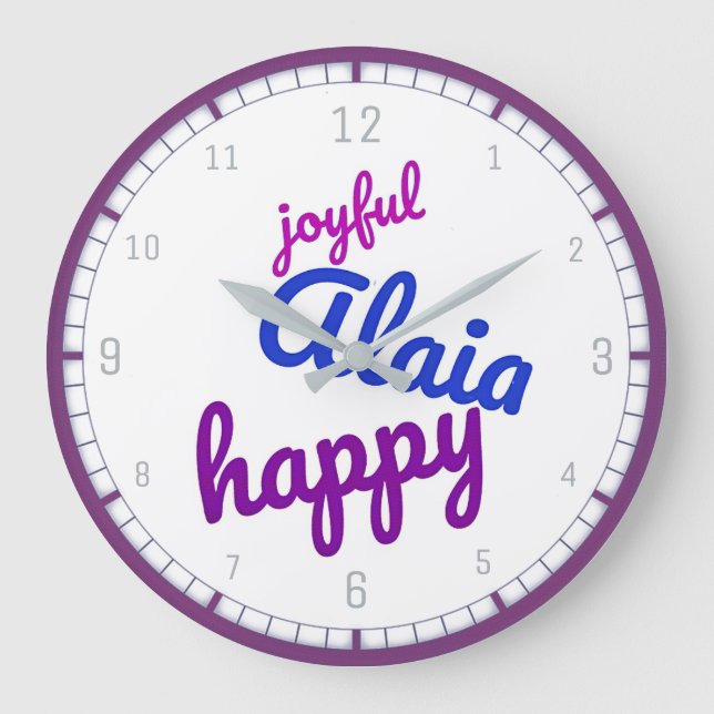 Meaning of the Name Alaia | Wall Clock (Front)