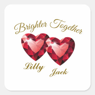 Meaningful Gift – Elegant Love Square Sticker