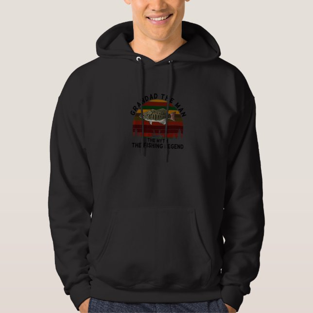 Meaningful Grandad Man Myth Legend Smallmouth Fish Hoodie (Front)