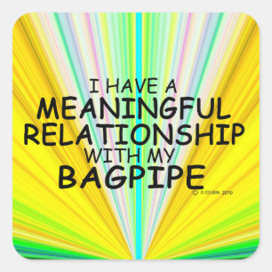 Meaningful Relationship Bagpipe Square Sticker