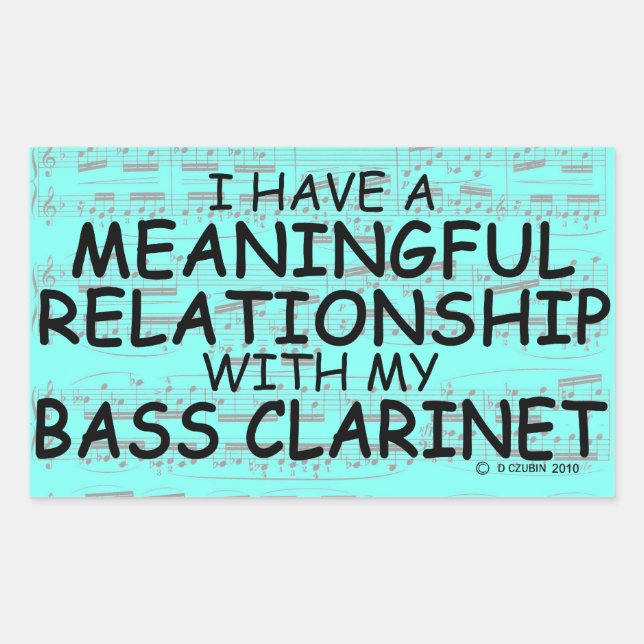 Meaningful Relationship Bass Clarinet Rectangular  Sticker (Front)