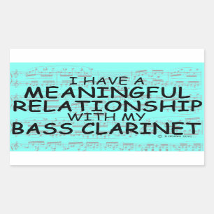 Meaningful Relationship Bass Clarinet Rectangular Sticker