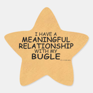 Meaningful Relationship Bugle Star Sticker