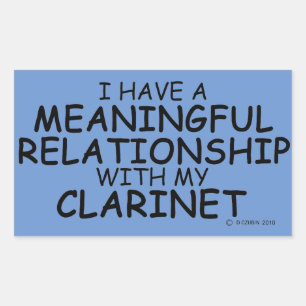 Meaningful Relationship Clarinet Rectangular Stick Sticker