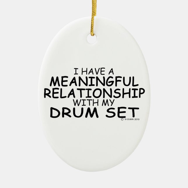 Meaningful Relationship Drum Set Ceramic Tree Decoration (Front)