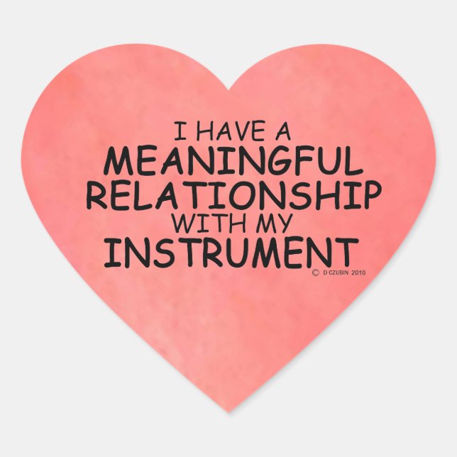 Meaningful Relationship Instrument Heart Sticker (Front)