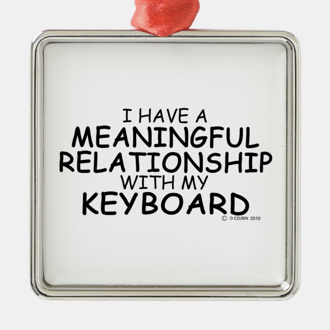 Meaningful Relationship Keyboard Metal Tree Decoration (Front)