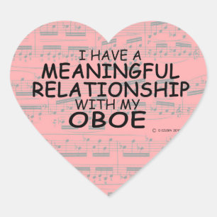 Meaningful Relationship Oboe Heart Sticker