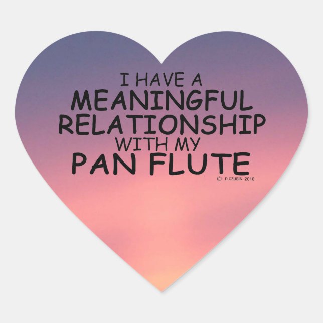 Meaningful Relationship Pan Flute Heart Sticker (Front)