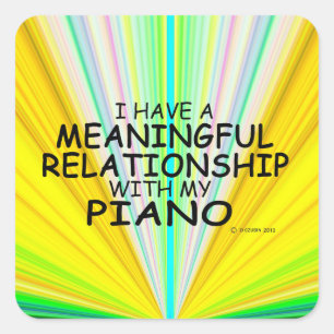 Meaningful Relationship Piano Square Sticker
