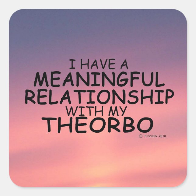 Meaningful Relationship Theorbo Square Sticker (Front)