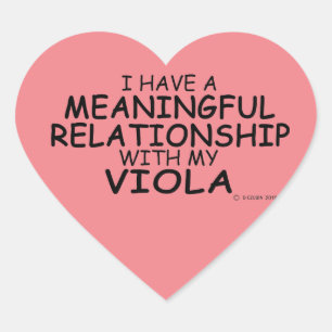 Meaningful Relationship Viola Heart Sticker