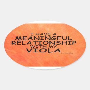Meaningful Relationship Viola Oval Sticker