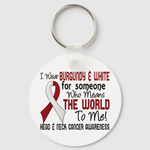 Means The World To Me 2 Head And Neck Cancer Key Ring