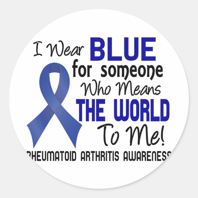 Means The World To Me 2 Rheumatoid Arthritis Classic Round Sticker (Front)
