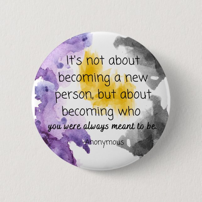 Meant To Be NonBinary Pride Colour Button (Front)