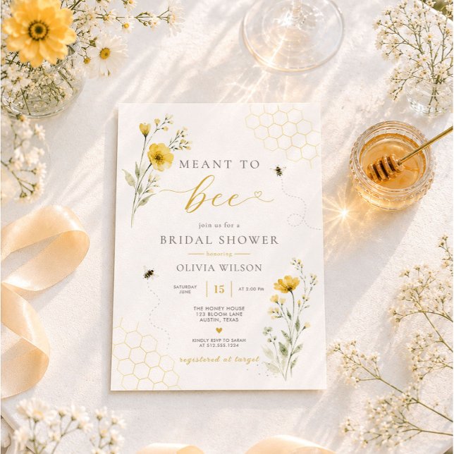 Meant to Bee Bridal Shower  Invitation (Creator Uploaded)