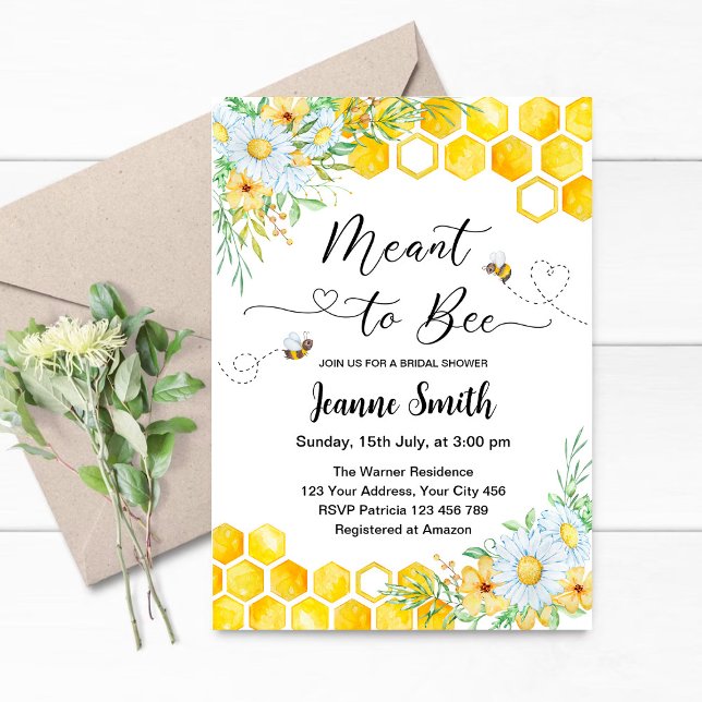 Meant to bee bridal shower invitation (Creator Uploaded)