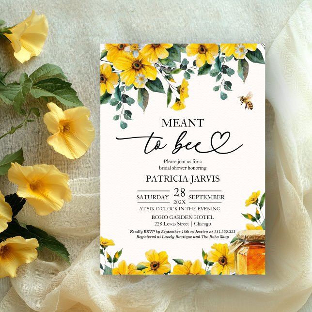 Meant To Bee Bridal Shower Invitation (Creator Uploaded)
