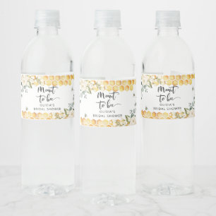 Meant to bee bridal shower water bottle label