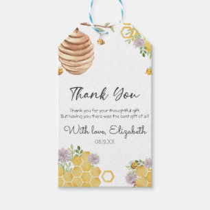 Meant to Bee Bridal Shower Watercolor Beehive Gift Tags