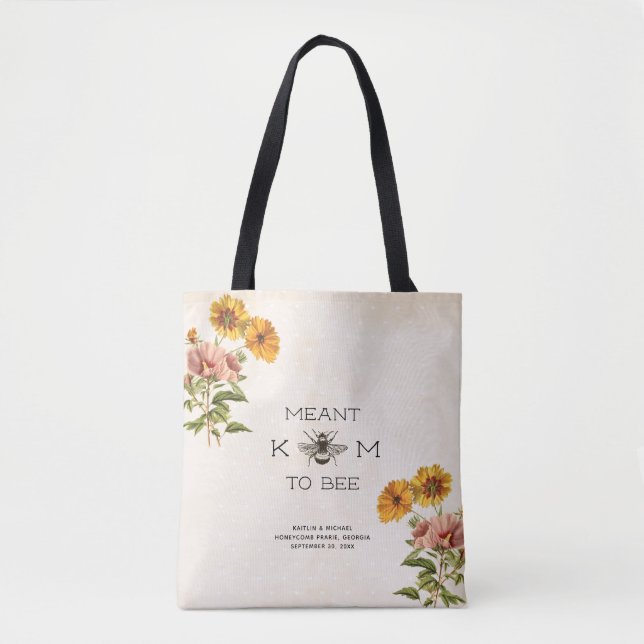 Meant to Bee Bride Tote Bag (Front)