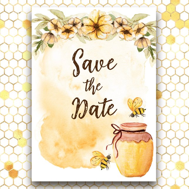 Meant to Bee Cute Affordable Wedding Save the Date Invitation (Creator Uploaded)