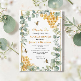 Meant to Bee Eucalyptus Greenery Couples Shower  Invitation