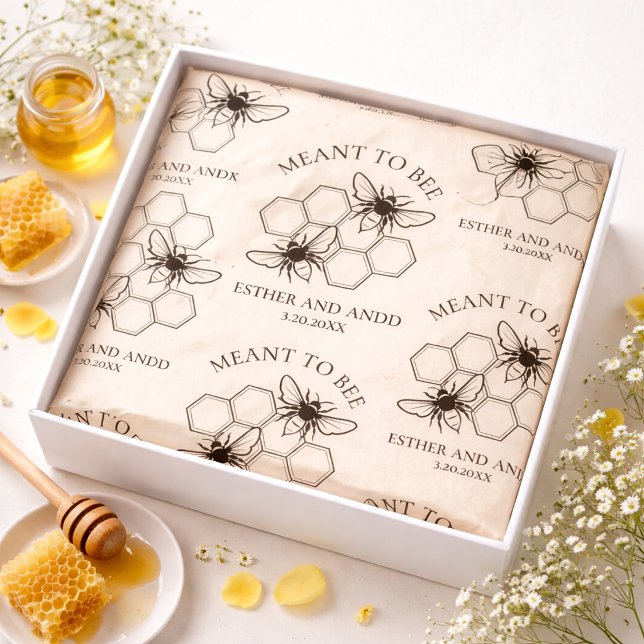 Meant to Bee Honey Bee Wedding Tissue Paper (Creator Uploaded)