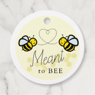 Meant to Bee Honey/Bumble Bee Wedding Thank You Favour Tags