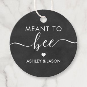 Meant to Bee Honey Gift Tag, Wedding Chalkboard Favour Tags