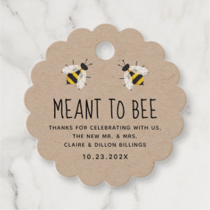 Meant to Bee Honey Wedding Favour Tag