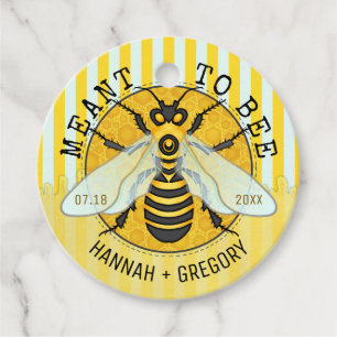 Meant to Bee Honeybee Wedding Shower Honey Jar Favour Tags