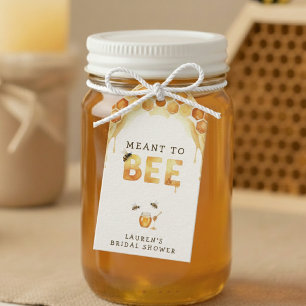Meant to Bee Honeycomb Watercolor Bridal Shower Gift Tags