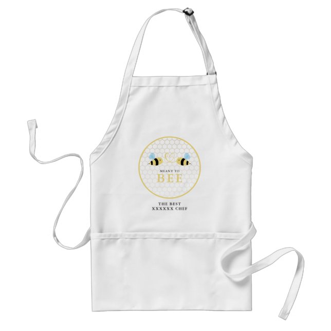 Meant To Bee Quote Funny Two Bees In Love Standard Apron (Front)