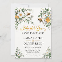 Meant to Bee Watercolor Wildflower Wedding