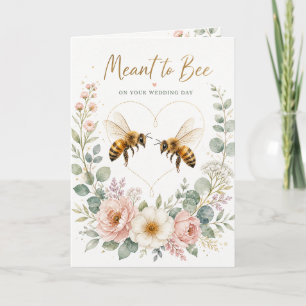 Meant to Bee Wedding Card – Romantic Watercolour
