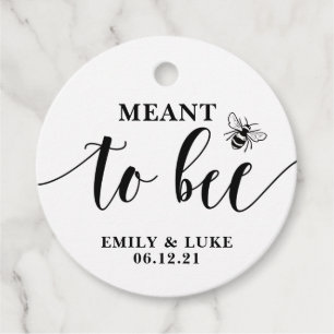 Meant to Bee Wedding Favour tags, Honey Favour Tags