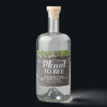 Meant To Bee Wedding Mead - Honey Wine Liquor Bottle Label<br><div class="desc">Meant to bee - honey wine - homemade mead labels</div>