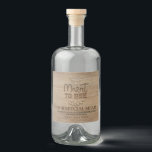 Meant To Bee Wedding Mead - Honey Wine Liquor Bottle Label<br><div class="desc">Meant to bee - honey wine - homemade mead labels</div>