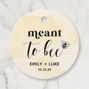 Meant to Bee Wedding or Bridal Shower Honey Favour Tags