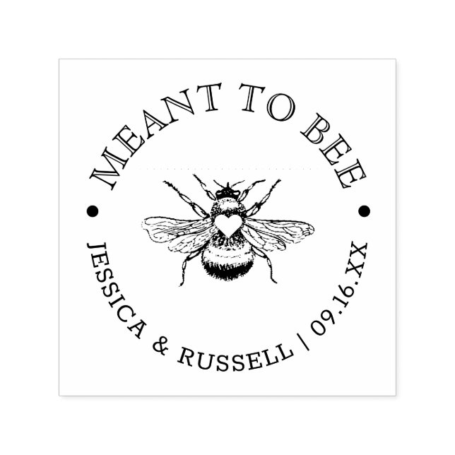 Meant To Bee Wedding Self-inking Stamp (Design)