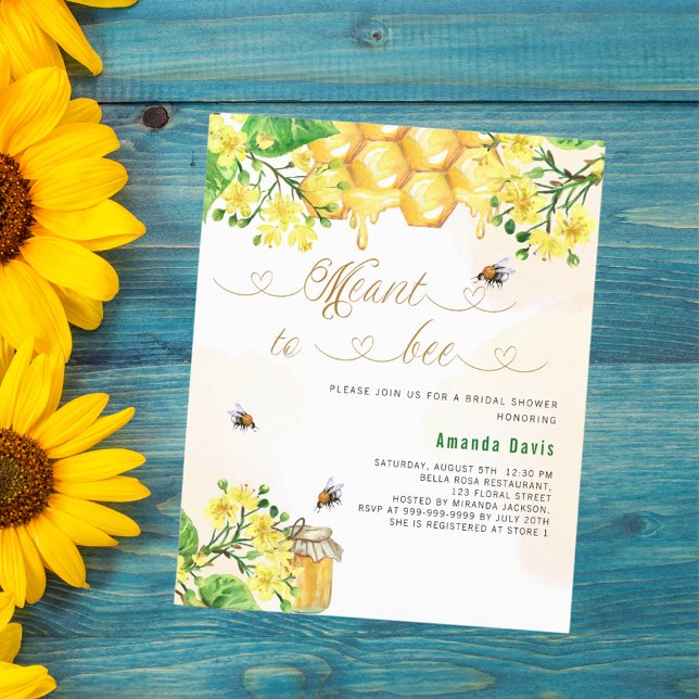 Meant to bee yellow floral budget bridal shower (Creator Uploaded)