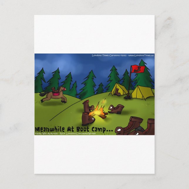 Meanwhile @ Boot Camp Funny Tees Cards Gifts Etc (Front)