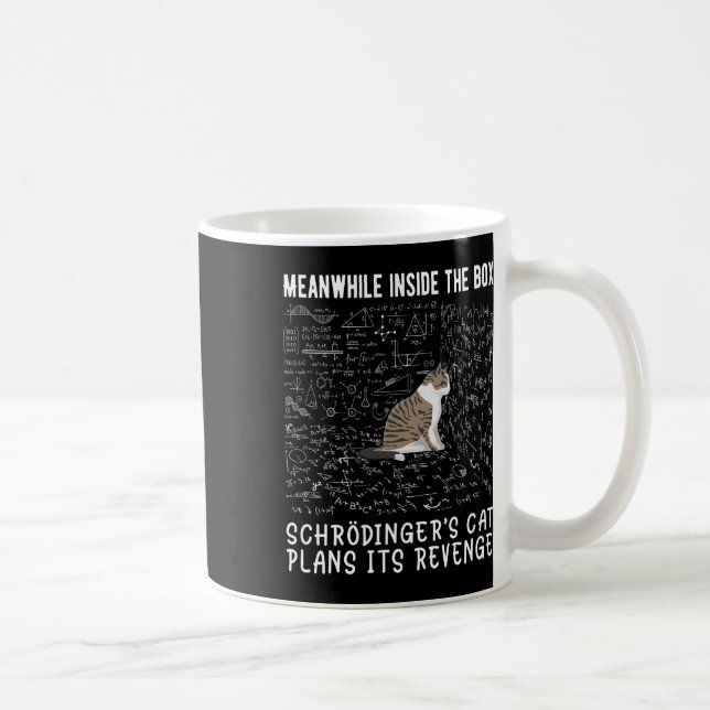 Meanwhile Inside The Box Schrödingers Cat Plans It Coffee Mug (Right)