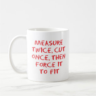Measure and force coffee mug