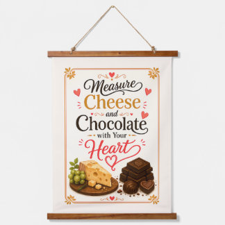 Measure Cheese and Chocolate with Your Heart Hanging Tapestry